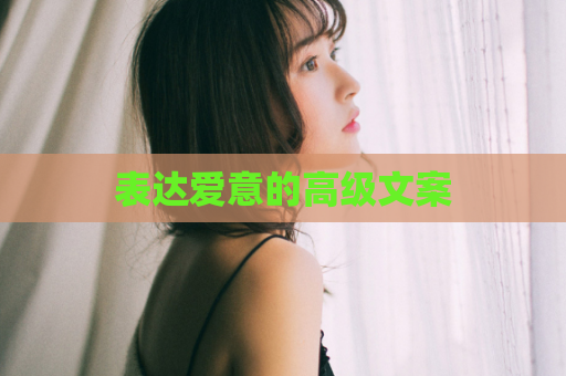 表达爱意的高级文案