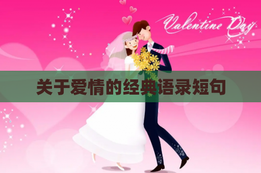 关于爱情的经典语录短句