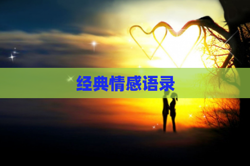 经典情感语录