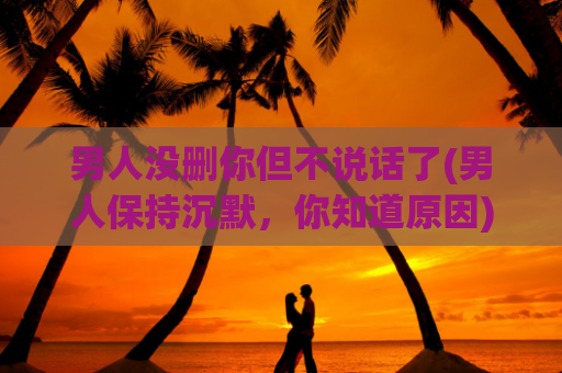 男人没删你但不说话了(男人保持沉默，你知道原因)